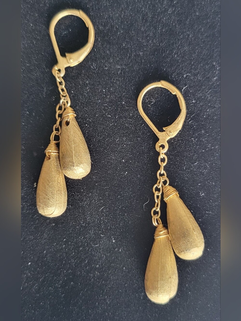 Gold Teardrop Dangle Earrings - Women Jewelry